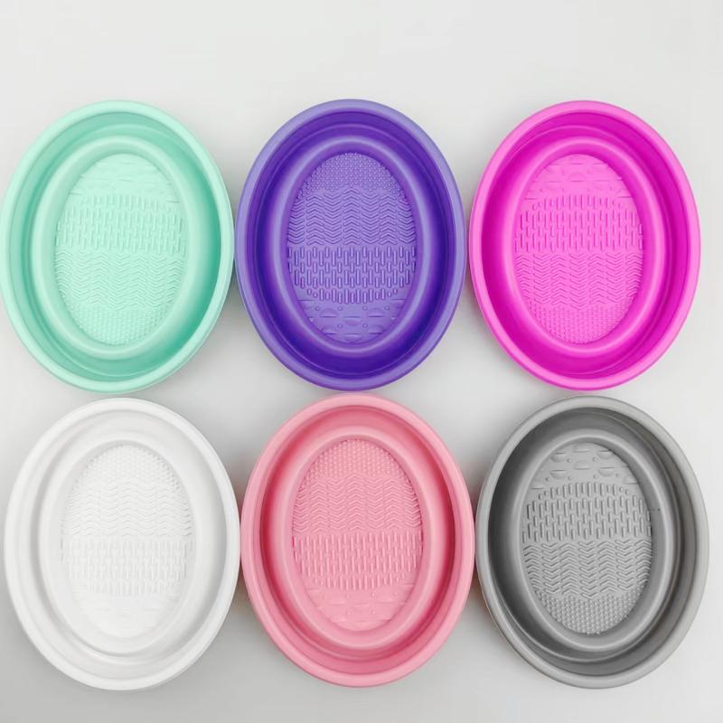 Beauty Makeup Sponge - Folding Powder Puff Cleaning Bowl Eyeshadow