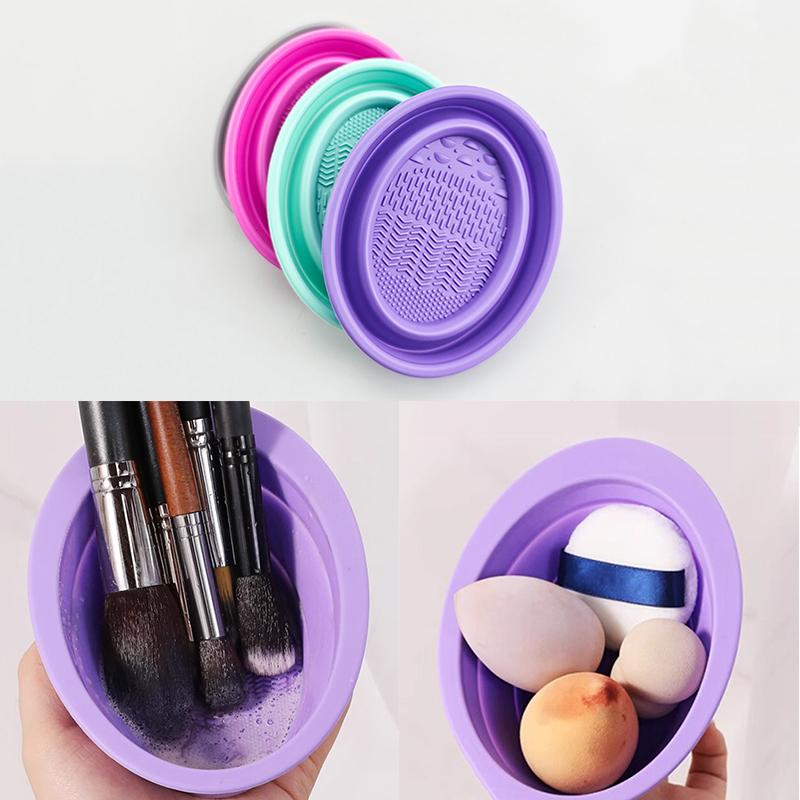Beauty Makeup Box - Soft Silicone Makeup Brush Cleaner Folding