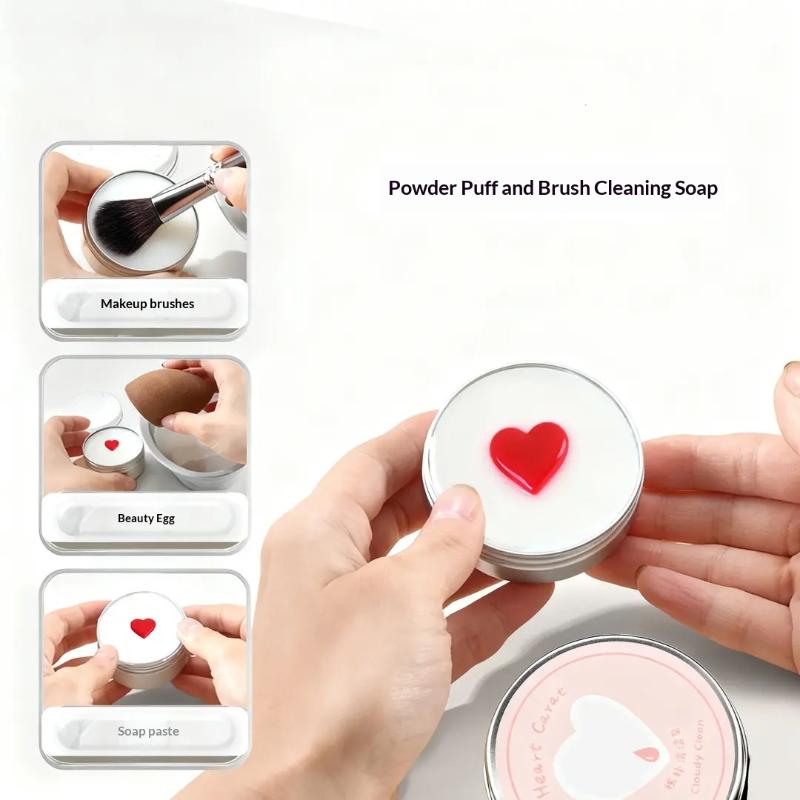 SU Cute Heart Shaped Makeup Br - Beauty Makeup Sponge recension och pris