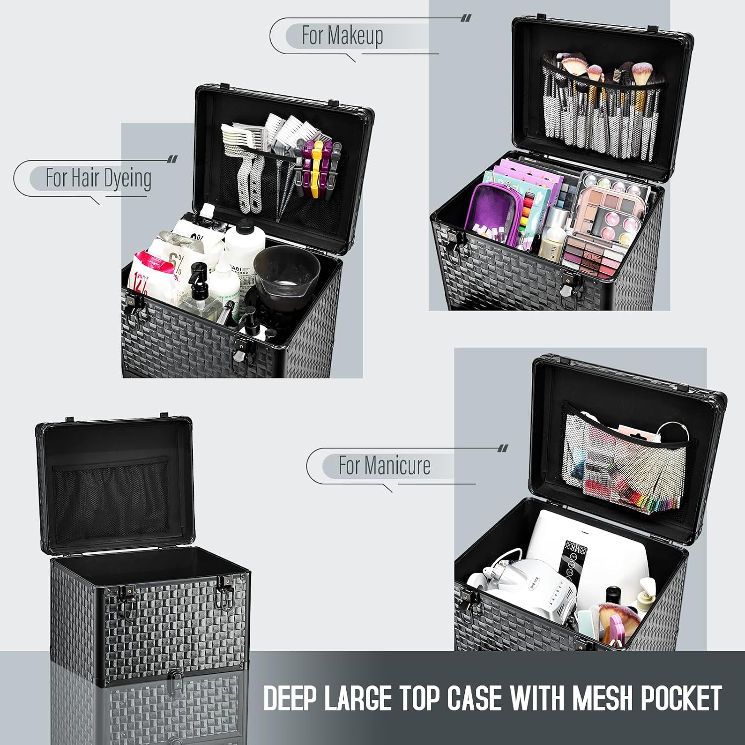 Rolling Salon Cart with 3 Draw - Makeup Organizer recension och pris