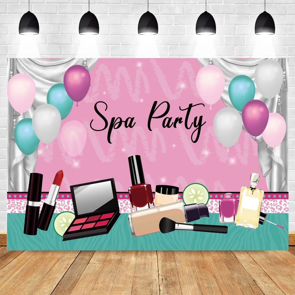 Spa Party Themed Backdrop for  - Photo Beauty Makeup recension och pris
