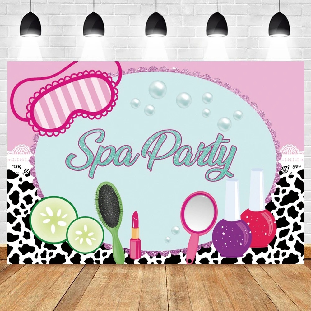 Spa Party Themed Backdrop for  - Photo Beauty Makeup recension och pris
