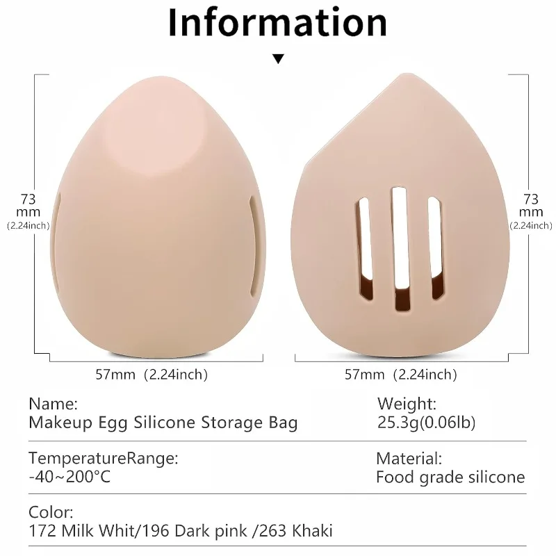 Silicone Beauty Egg Breathable - Beauty Makeup Sponge recension och pris