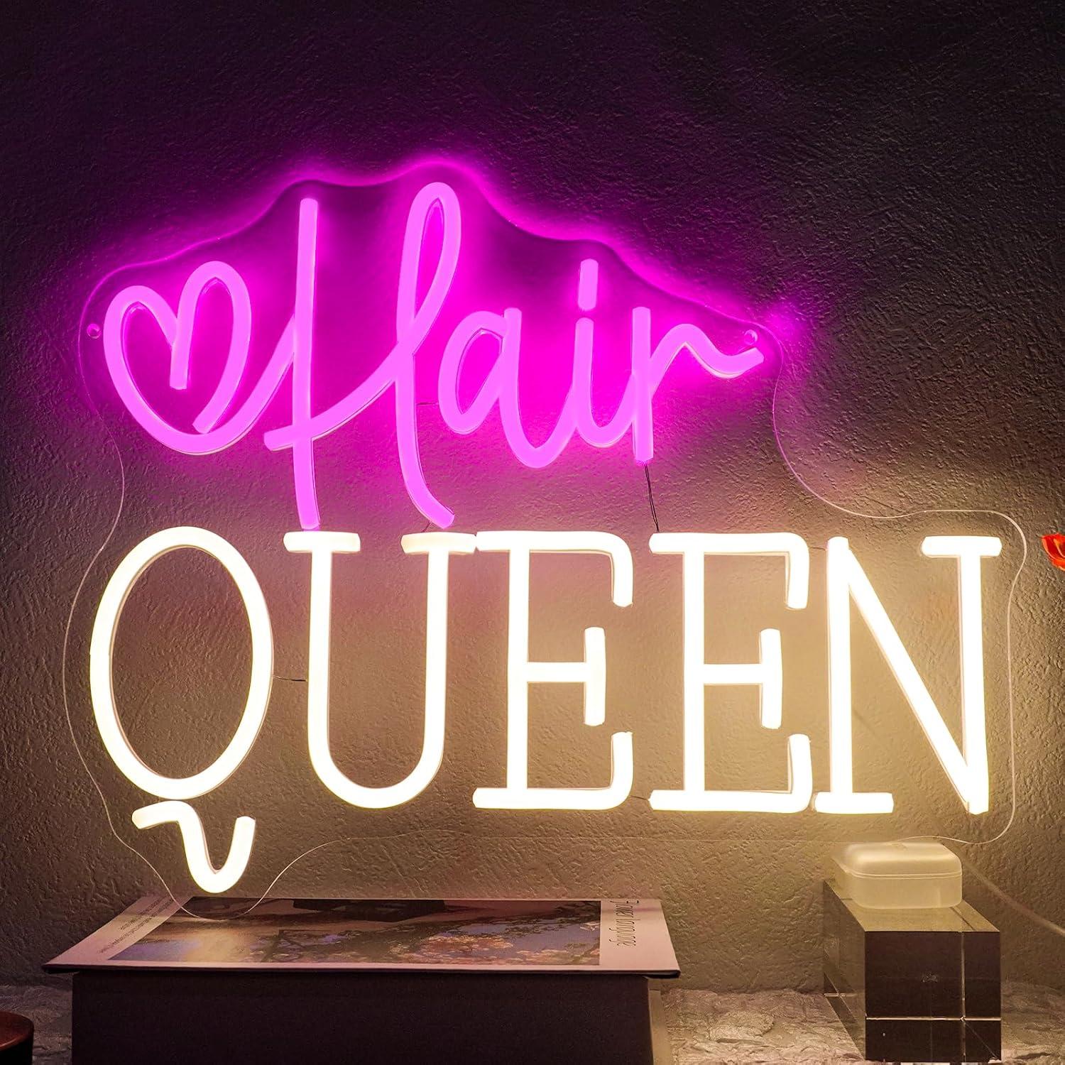 Hair Queen Neon Sign Dimmable  - Beauty Makeup Store recension och pris