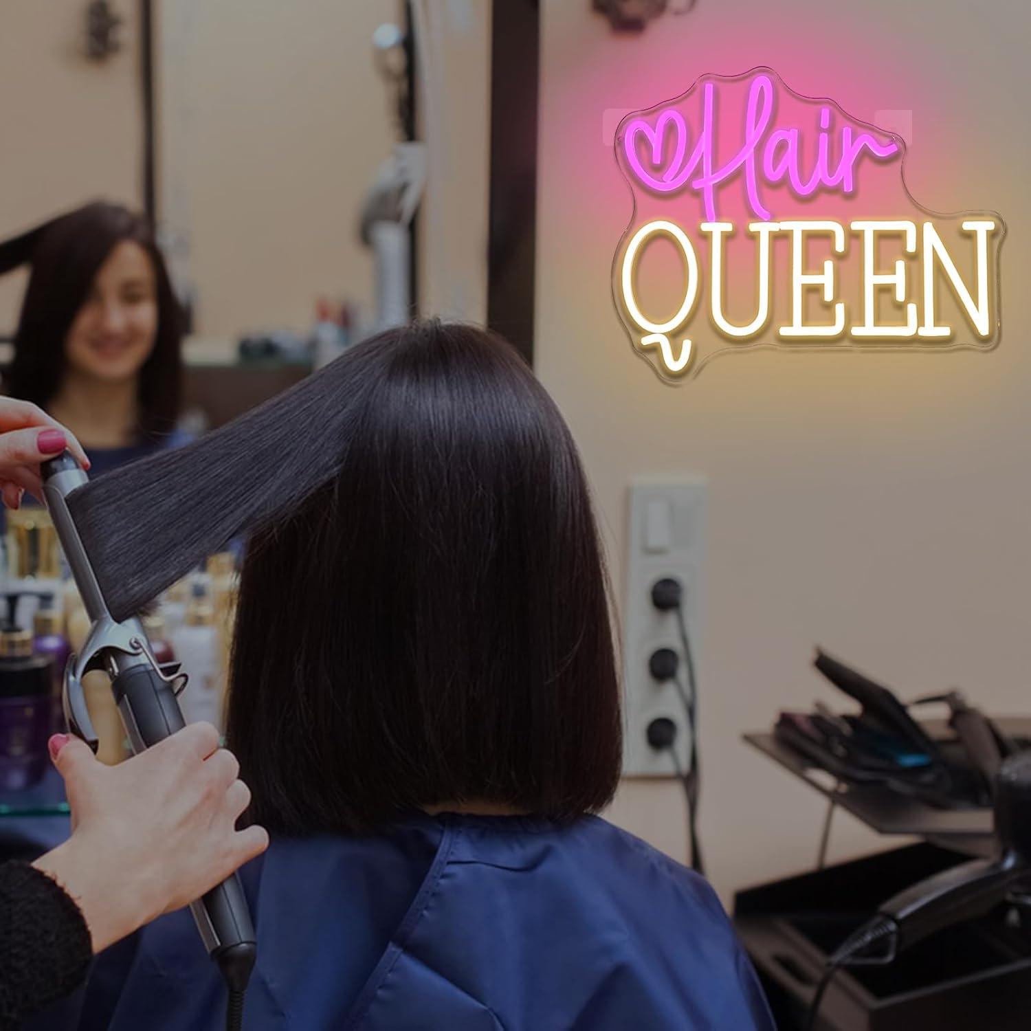 Hair Queen Neon Sign Dimmable  - Beauty Makeup Store recension och pris