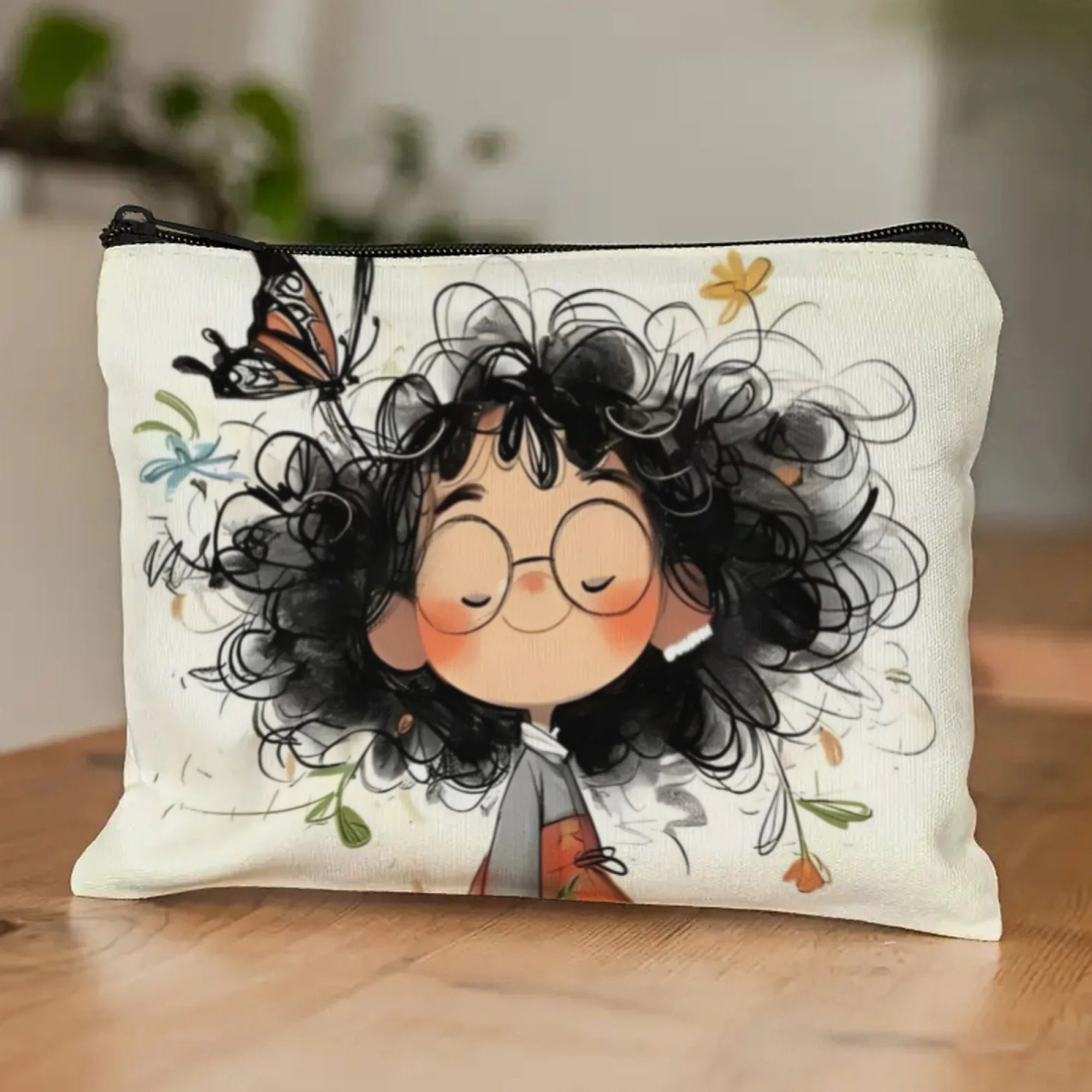 Cartoon Girl Makeup Bag Zipper - Makeup Organizer recension och pris