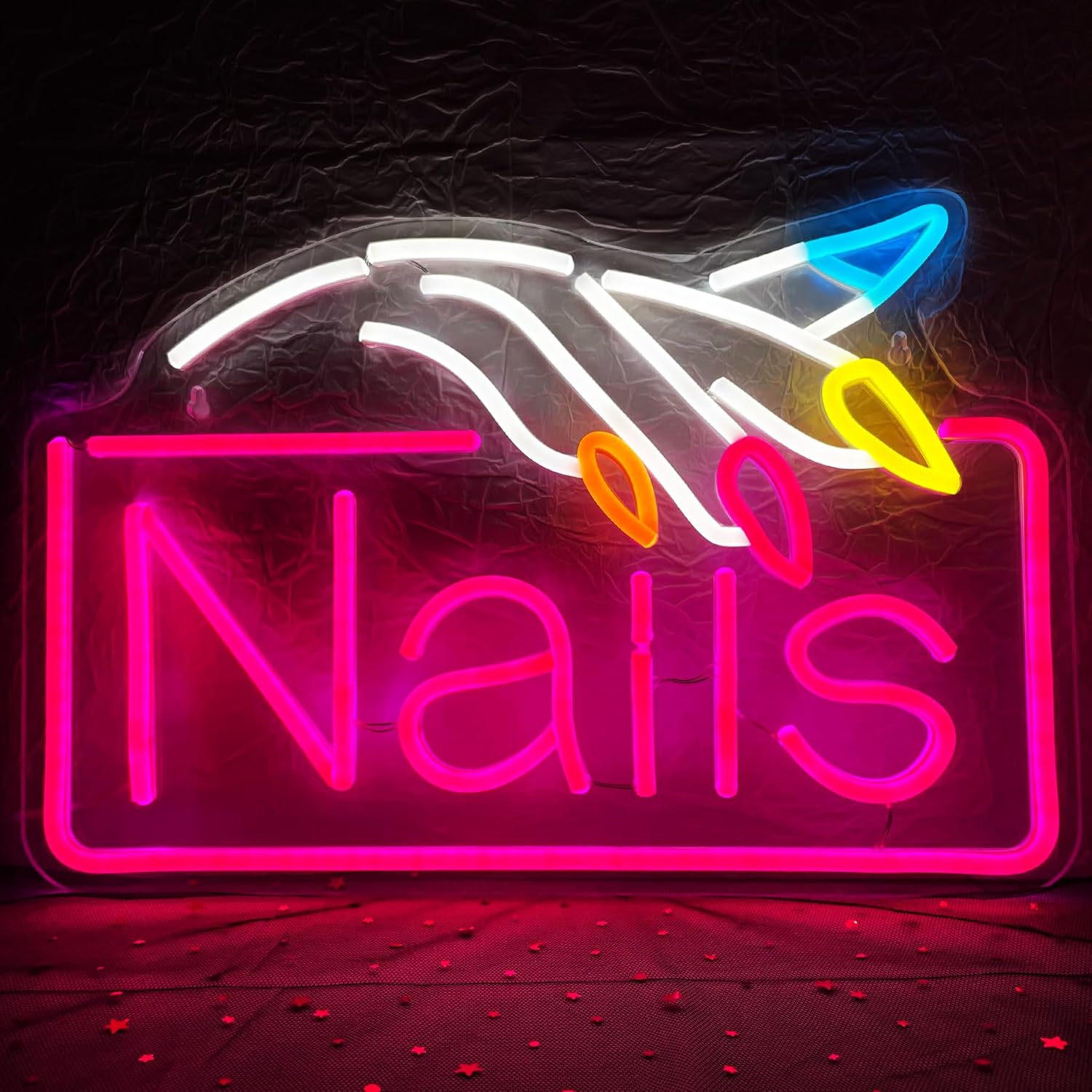 Nails Neon Sign  Business Wall - Beauty Makeup Store recension och pris